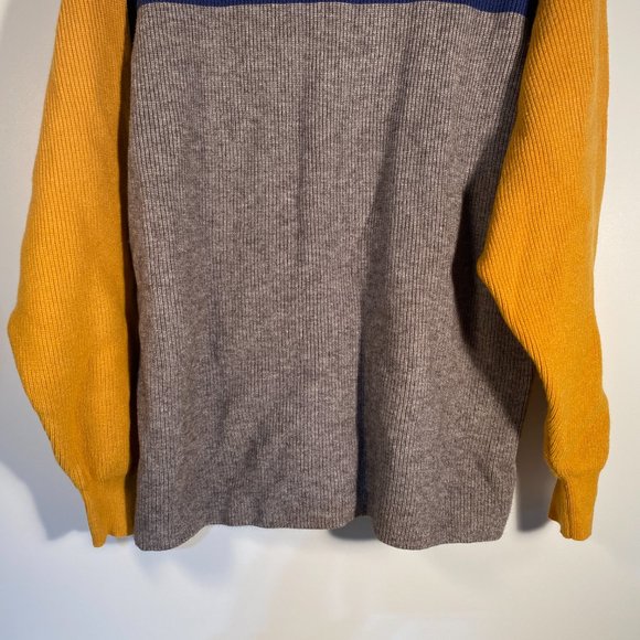 Free People Softly Structured Color Block Sweater Women Size S - Picture 8 of 9